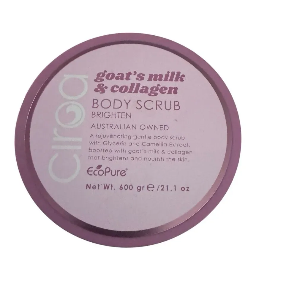 Ciroa Goats Milk & Collagen Body Scrub Brightener 21.1 Oz Brand new Sealed Jar